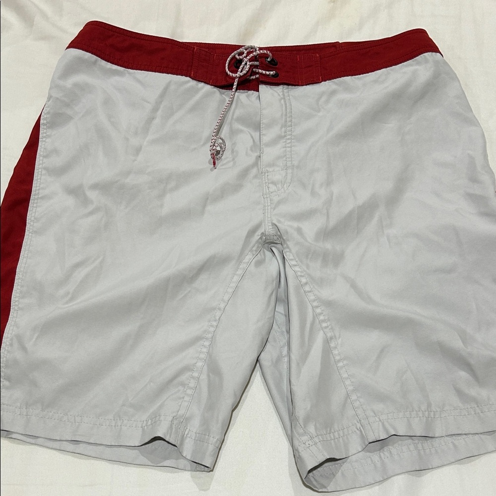 The North face Men's Red and Gray Shorts